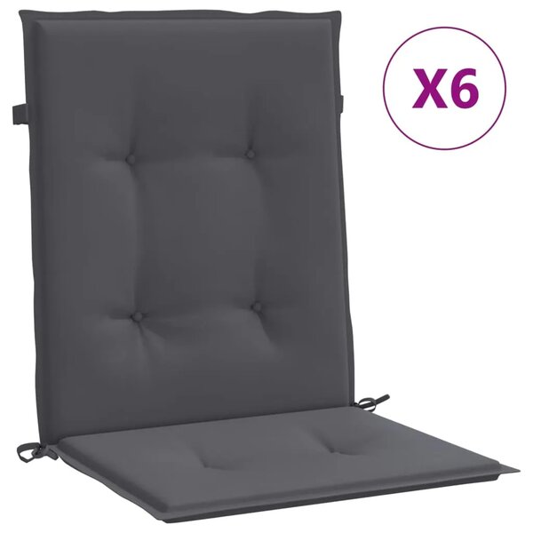 Jastuci za vrtne stolice 6 kom antracit od tkanine Oxford - Antracit 100 x 50 x 3 cm 6 Antracit