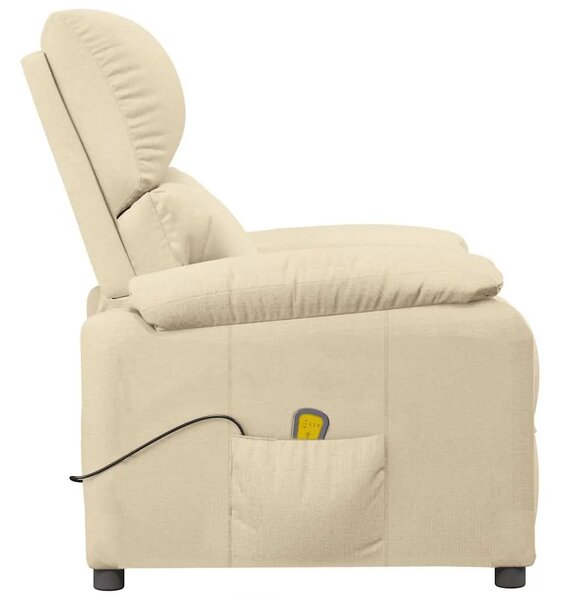 Masažna fotelja od tkanine krem - Krema 1 1 Krema