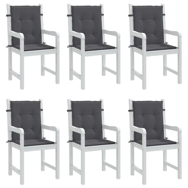 Jastuci za vrtne stolice 6 kom antracit od tkanine Oxford - Antracit 100 x 50 x 3 cm 6 Antracit