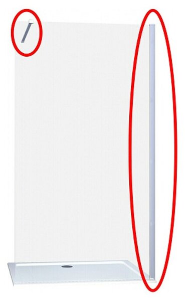 Sanotechnik Zidni držač za tuš stijenu i zidni profil (Š x V: 120 x 200 cm, Krom)