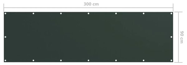 Balkonski zastor tamnozeleni 90 x 300 cm od tkanine Oxford - Tamnozelena 90 x 300 cm 1 Tamnozelena