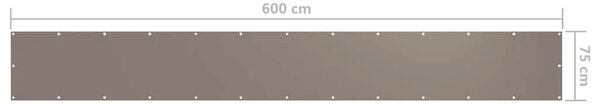 Balkonski zastor smeđe-sivi 75 x 600 cm od tkanine Oxford - Sivo-smeđa 75 x 600 cm 1 Sivo-smeđa