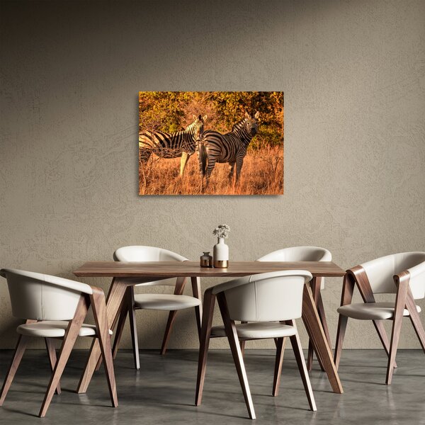 Staklena slika zebri (70x50 cm)