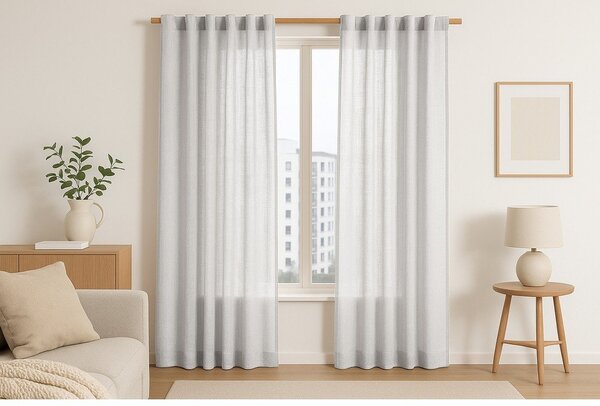 Bijela zavjesa 140x270 cm Valeta – Restilo