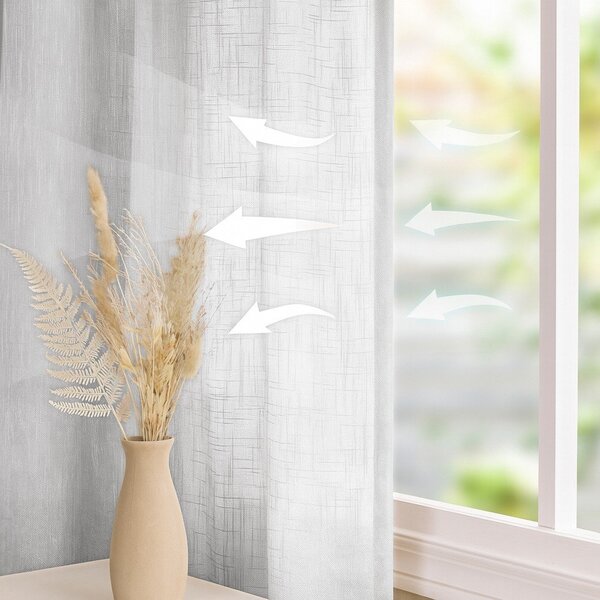 Bijela zavjesa 140x270 cm Valeta – Restilo