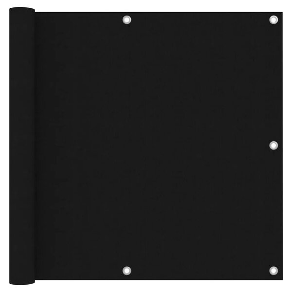 Balkonski zastor crni 90 x 500 cm od tkanine Oxford - Crna 90 x 500 cm 1 Crna