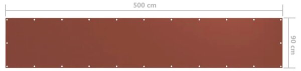 Balkonski zastor terakota 90 x 500 cm od tkanine Oxford - Terakota 90 x 500 cm 1 Terakota