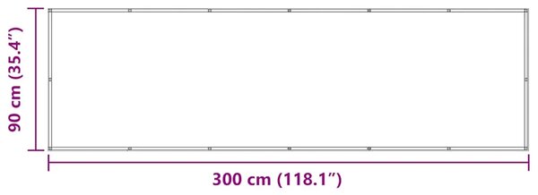 Balkonski zastor antracit 90 x 300 cm od tkanine Oxford - Antracit 90 x 300 cm 1 Antracit