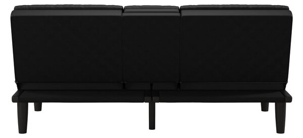 Crna sklopiva sofa od imitacije kože 191 cm Maine – Støraa