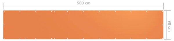 Balkonski zastor narančasti 90 x 500 cm od tkanine Oxford - Narančasta 90 x 500 cm 1 Narančasta