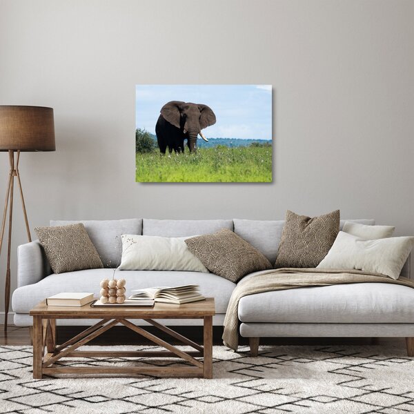 Staklena slika slona (70x50 cm)