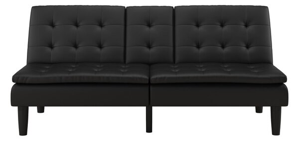 Crna sklopiva sofa od imitacije kože 191 cm Maine – Støraa