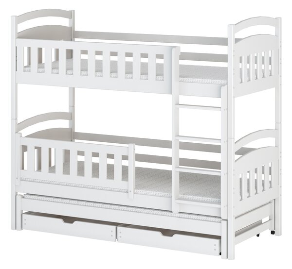 Zondo Dječji krevet 80 x 180 cm BLAIR (s podnicom i prostorom za odlaganje) (bijela). 1013189