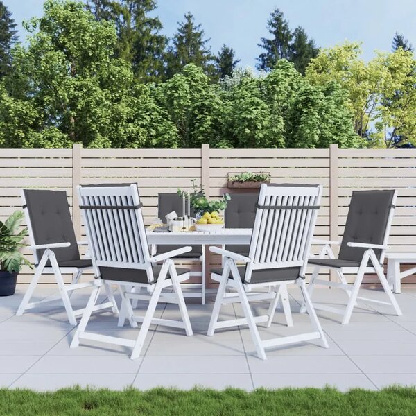 Jastuci za vrtne stolice 6 kom antracit 120x50x3 cm od tkanine - Antracit 120 x 50 x 3 cm 6 Antracit