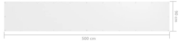 Balkonski zastor bijeli 90 x 500 cm od tkanine Oxford - Bijela 90 x 500 cm 1 Bijela