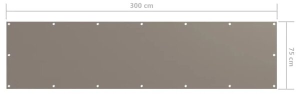 Balkonski zastor smeđe-sivi 75 x 300 cm od tkanine Oxford - Sivo-smeđa 75 x 300 cm 1 Sivo-smeđa
