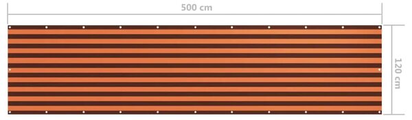 Balkonski zastor narančasto-smeđi 120x500 cm od tkanine Oxford - narančasta i smeđa 120 x 500 cm 1 Narančasta i smeđa