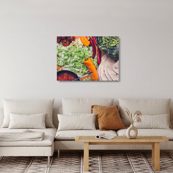 Staklena slika povrća (70x50 cm)