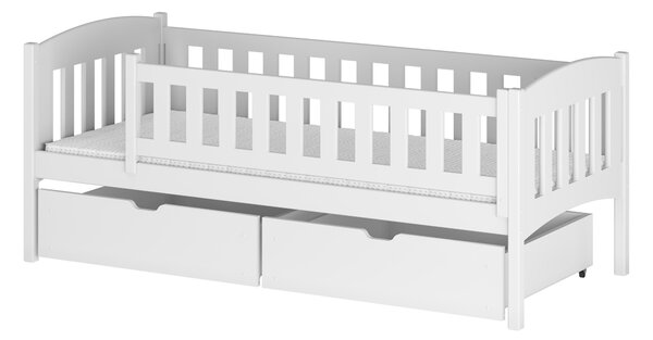 Zondo Dječji krevet 90 cm Gussie (s podnicom i prostorom za odlaganje) (bijela). 1012917