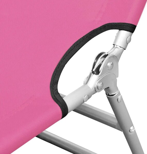 Sklopiva ležaljka s jastucima za glavu čelična magenta roza - magenta ružičasta 1 Magenta ružičasta