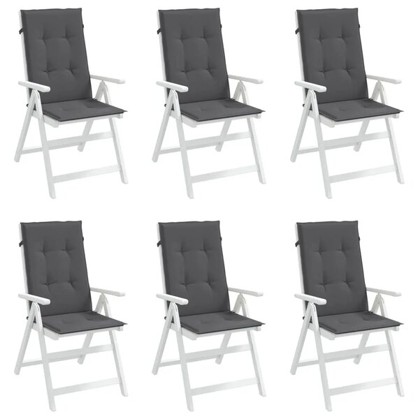 Jastuci za vrtne stolice 6 kom antracit 120x50x3 cm od tkanine - Antracit 120 x 50 x 3 cm 6 Antracit