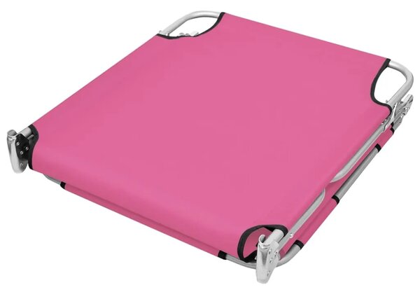 Sklopiva ležaljka s jastucima za glavu čelična magenta roza - magenta ružičasta 1 Magenta ružičasta