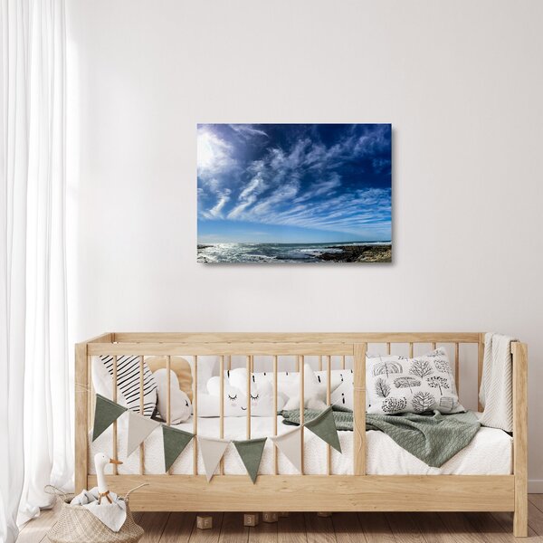 Staklena slika neba s oblacima (70x50 cm)