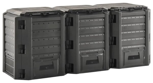 Vrtni komposter crni 1200 L - 1200 l 1 1200 l