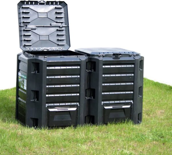 Vrtni komposter crni 1200 L - 1200 l 1 1200 l