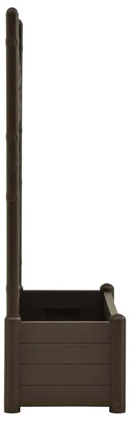 Vrtna sadilica s rešetkom 100 x 43 x 142 cm PP boja kave - Mocha 100 x 43 x 142 cm 1 Mocha