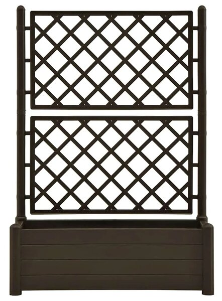 Vrtna sadilica s rešetkom 100 x 43 x 142 cm PP boja kave - Mocha 100 x 43 x 142 cm 1 Mocha