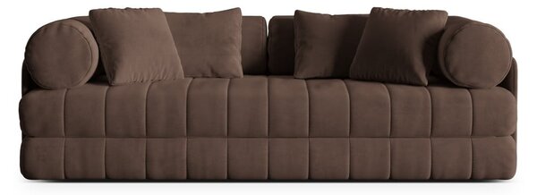 Smeđa baršunasti sklopiva sofa 206 cm Kemi – Cosmopolitan Design
