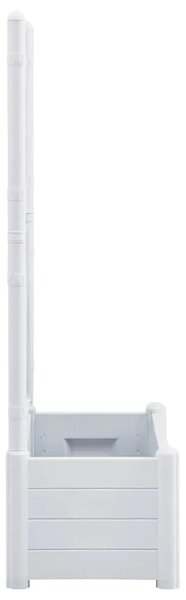 Vrtna sadilica s rešetkom 100 x 43 x 142 cm PP bijela - Bijela 100 x 43 x 142 cm 1 Bijela