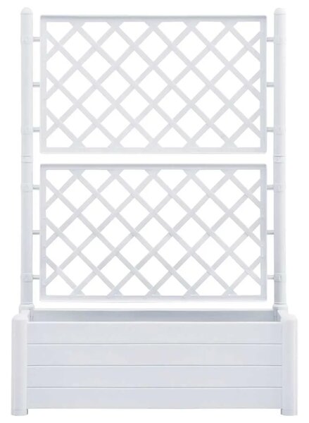 Vrtna sadilica s rešetkom 100 x 43 x 142 cm PP bijela - Bijela 100 x 43 x 142 cm 1 Bijela