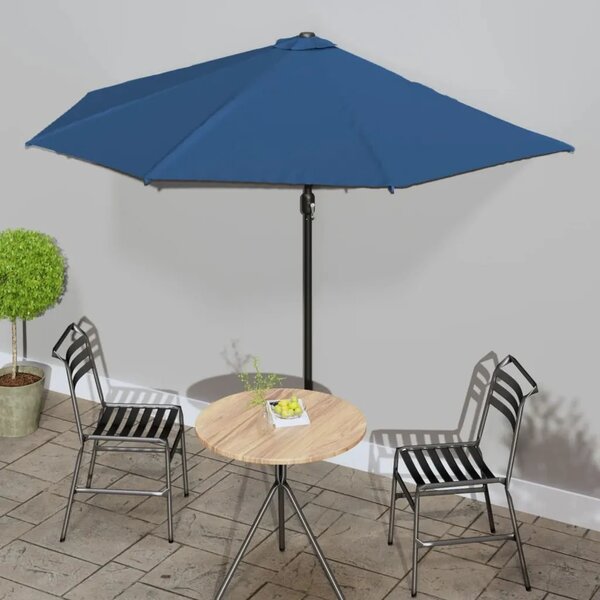 Balkonski suncobran plavi 300 x 155 x 223 cm polukružni - Tamno plava 1 Tamno plava