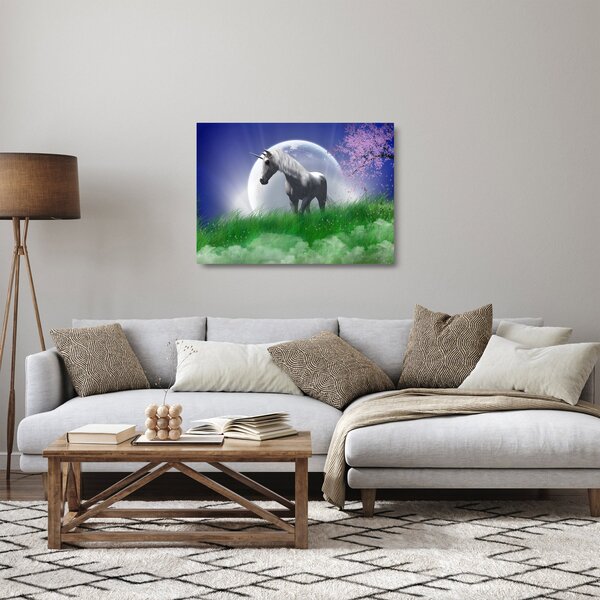 Staklena slika jednoroga (70x50 cm)