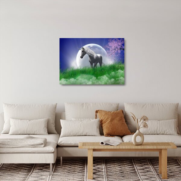Staklena slika jednoroga (70x50 cm)