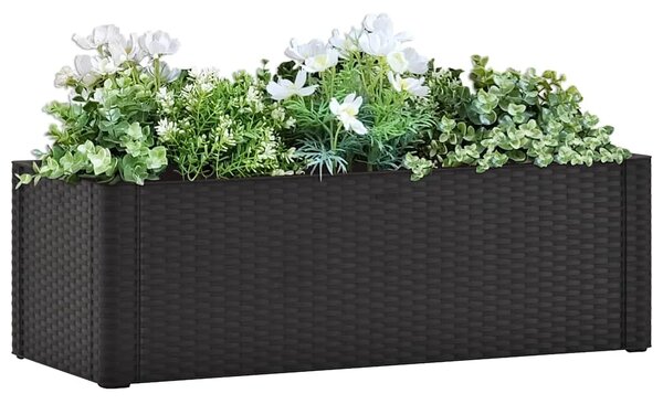 Povišena gredica - Vrtna gredica samozalijevanje antracit 100x43x33 cm - Antracit 100 x 43 x 33 cm 1 1