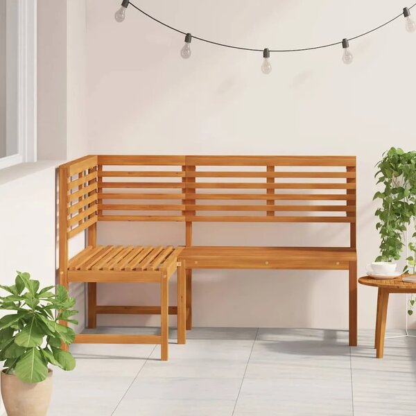 Kutna vrtna klupa 140 cm od masivnog bagremovog drva - bez jastuka 1 l-shaped bench l-shaped bench