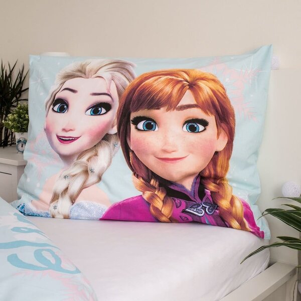 Pamučna dječja posteljina za krevet za jednu osobu 140x200 cm Frozen "Light blue" – Jerry Fabrics