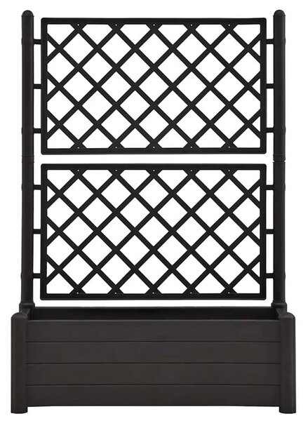 Vrtna sadilica s rešetkom 100 x 43 x 142 cm PP antracit - Antracit 100 x 43 x 142 cm 1 Antracit