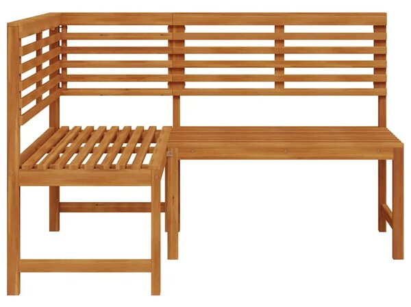 Kutna vrtna klupa 140 cm od masivnog bagremovog drva - bez jastuka 1 l-shaped bench l-shaped bench
