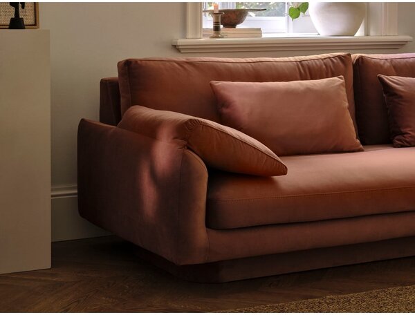 Svijetlo siva baršunasti sofa 220 cm Torino – Micadoni