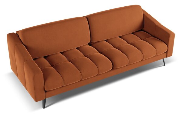 Narančasta baršunasti sofa 238 cm Nalu – Makamii