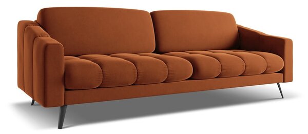 Narančasta baršunasti sofa 238 cm Nalu – Makamii