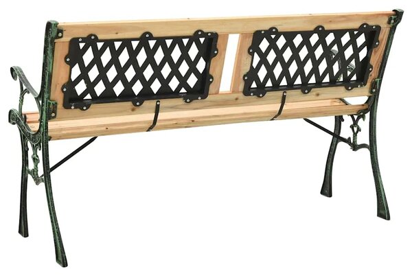 Vrtna klupa 122 cm od lijevanog željeza i masivne jelovine - 122 cm 1 križići 1