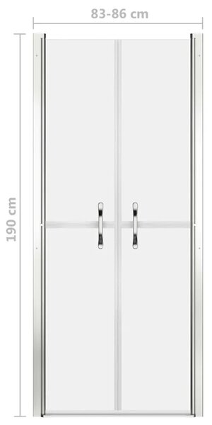 Vrata za tuš-kabinu matirana ESG 86 x 190 cm - Srebrno 86 x 190 cm Matirano Srebrno