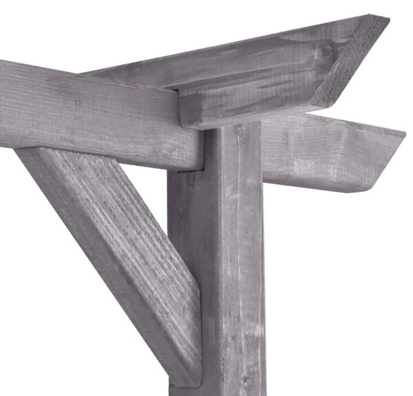 Vrtna pergola siva 200 x 40 x 205 cm od impregnirane borovine - 200 x 40 x 205 cm 1 200 x 40 x 205 cm