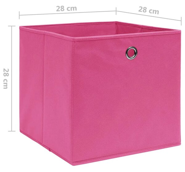 Kutije za pohranu od netkane tkanine 4 kom 28 x 28 x 28 cm roze - Ružičasta 4 1 Ružičasta