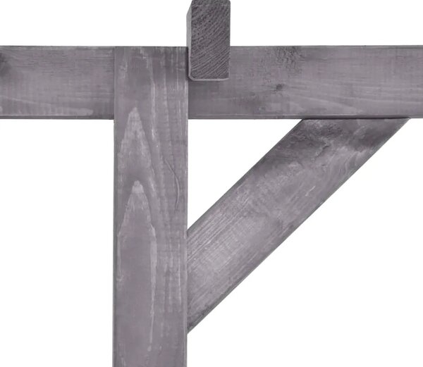 Vrtna pergola siva 200 x 40 x 205 cm od impregnirane borovine - 200 x 40 x 205 cm 1 200 x 40 x 205 cm